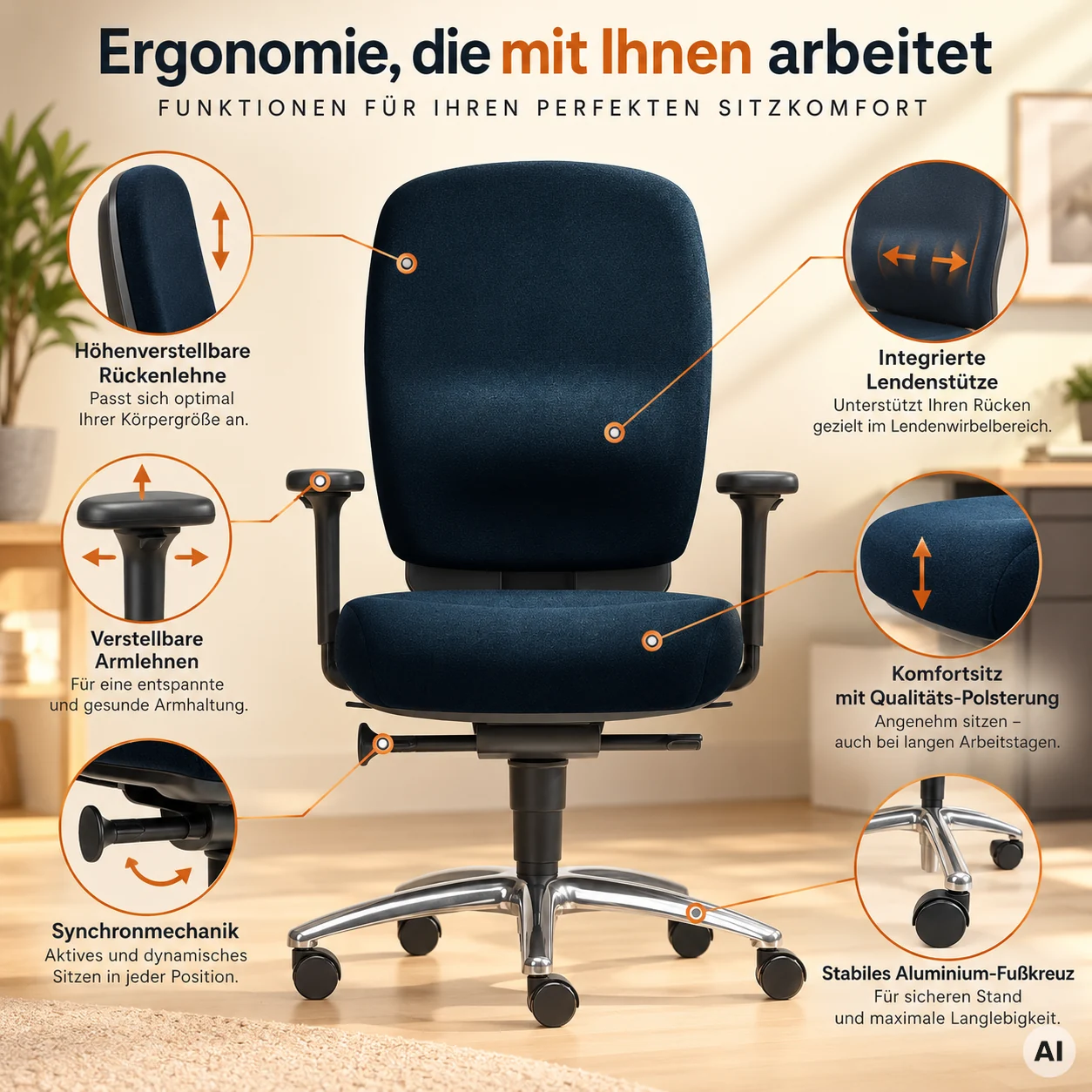 Mister Office M - Ergonomischer Bürostuhl