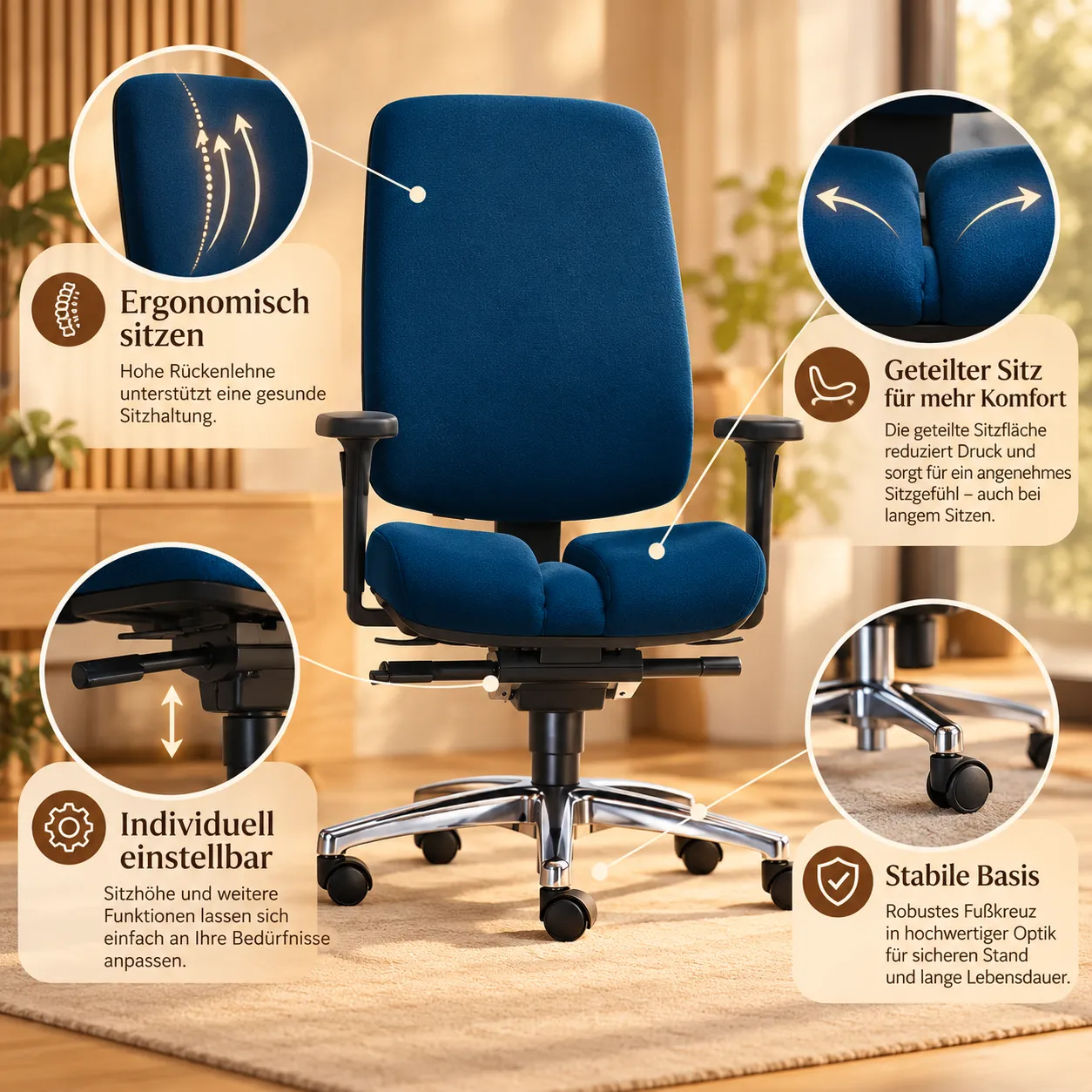 Mister ShapeUp M - Profi Bürostuhl für Männer