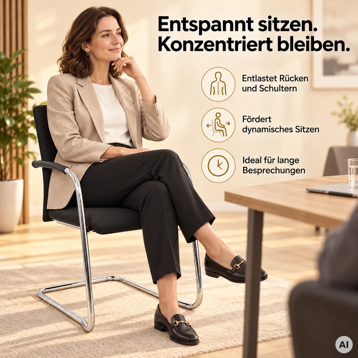 Ergo Objekt ME 1 - Bequemer Komfort-Freischwinger